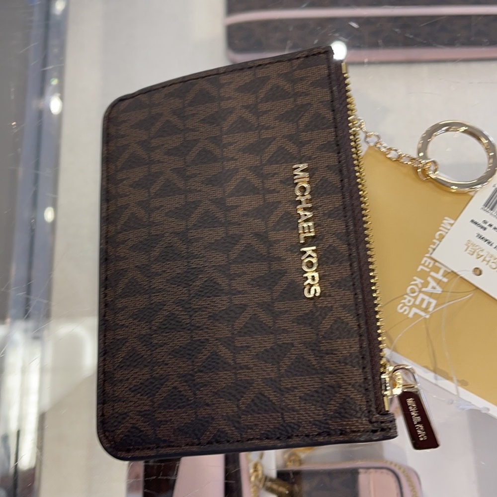 Michael Kors Jet Set Travel Small Leather Top Zip Coin Pouch With ID - Picture 5 of 13